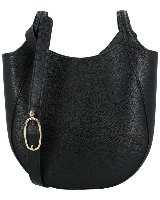 Longchamp Black Le Foulonne Small Leather Crossbody