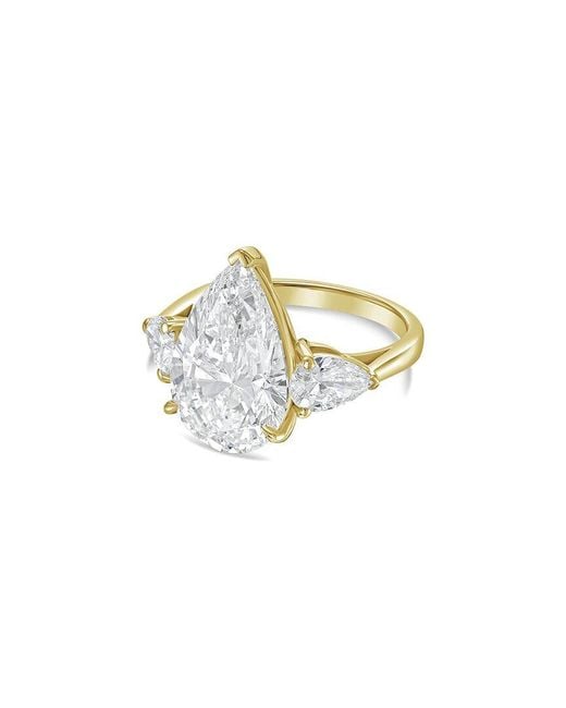 Diana M White Diana M. 14K 8.70 Ct. Tw. Lab-Grown Diamond Three-Stone Ring
