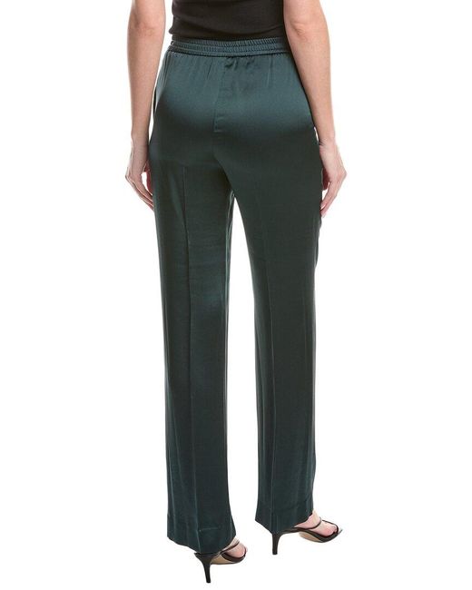 Fabiana Filippi Green Satin Wide Leg Trouser