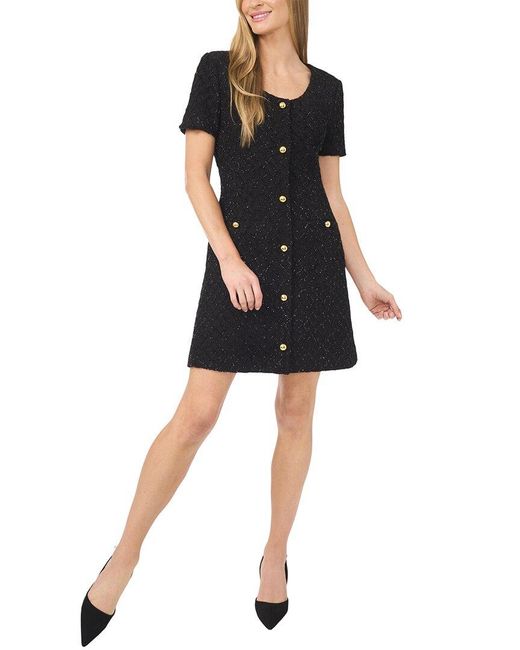 Ted Baker Black Button Down Mini Dress