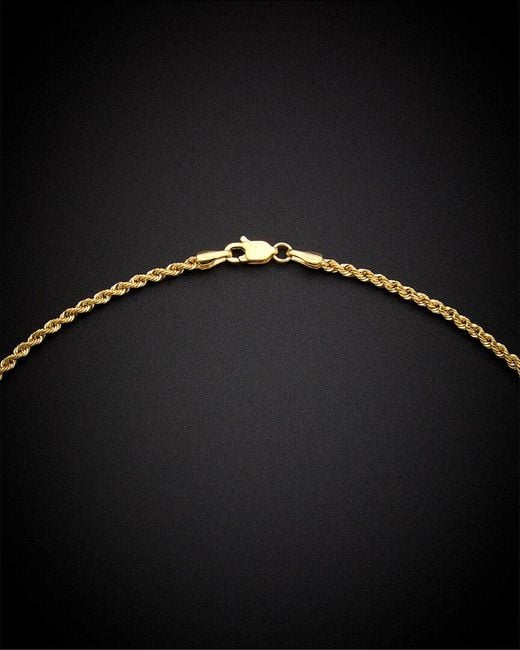 Italian Gold Black 14k Rope Necklace