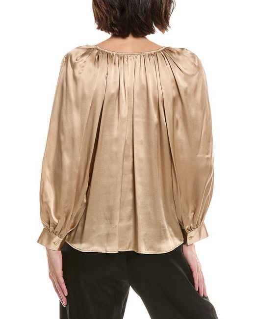 L'Agence Natural Kali Satin Silk Blouse