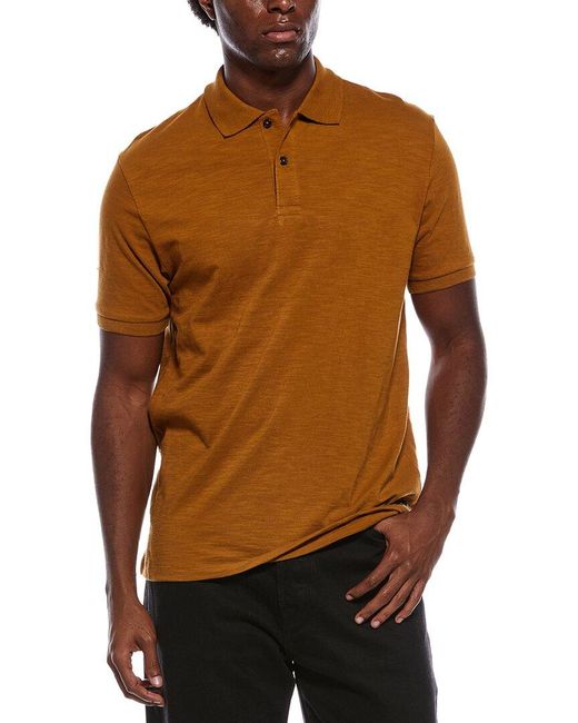 Scotch & Soda Brown Slub Polo Shirt for men