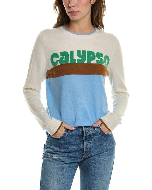 Chinti & Parker Blue Calypso Wool & Cashmere-blend Sweater