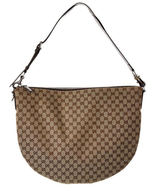 Gucci Brown B Large Gg Canvas & Leather Shoulder Bag for men