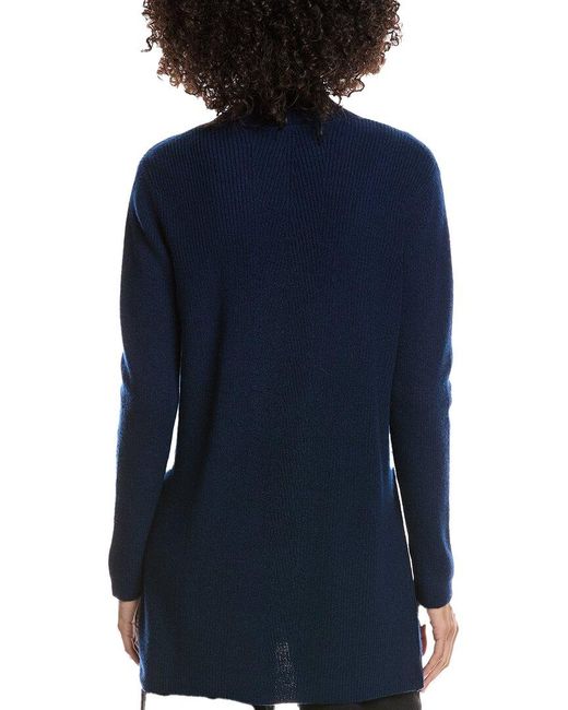 Forte Blue Wool & Cashmere-Blend Drape Cardigan