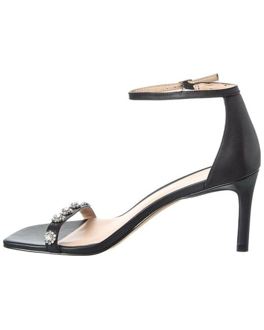 Stuart Weitzman Metallic Justina 75 Leather Sandal