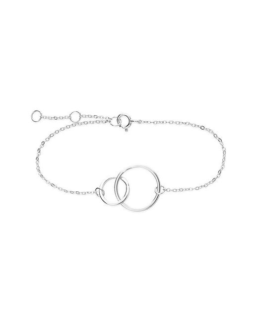 Sterling Forever White Interlocking Circle Bracelet