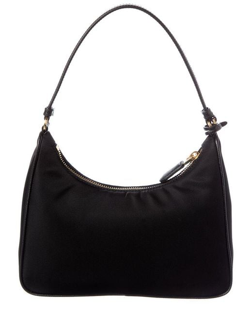 Prada Black Re-Edition 2005 Re-Nylon & Saffiano Leather Mini Bag