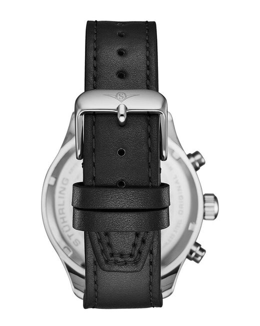 Stuhrling Black Monaco Watch for men