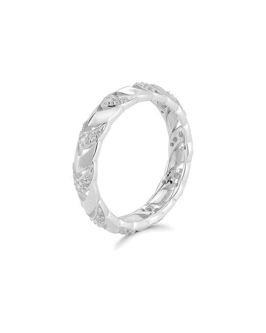 Sphera Milano White Cz Chevron Ring