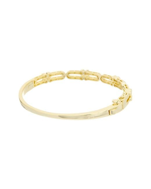 Juvell Metallic Plated Cz Bangle Bracelet