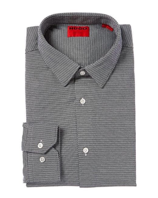 Boss Gray Extra Slim Fit Dress Shirt for men