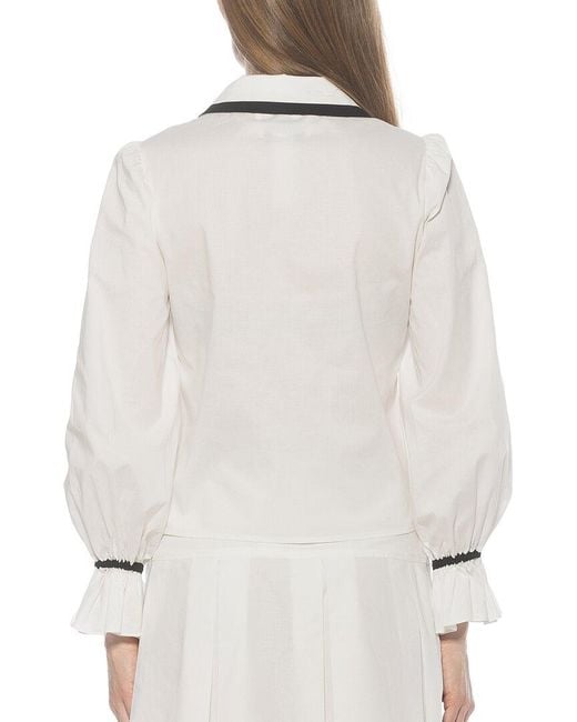 Alexia Admor White Shannah Blouse