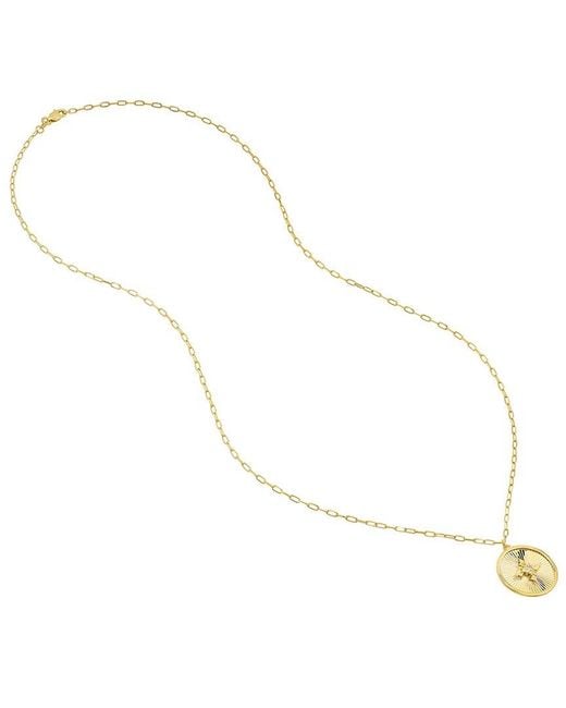 HAWLEY ST Metallic 14K 0.01 Ct. Tw. Diamond Religious Necklace