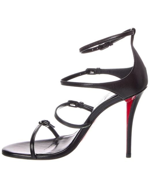 Christian Louboutin Metallic Logo Leather Sandal