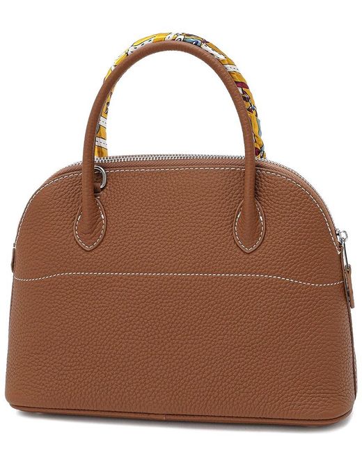 Tiffany & Fred Paris Brown Top-Grain Leather Satchel