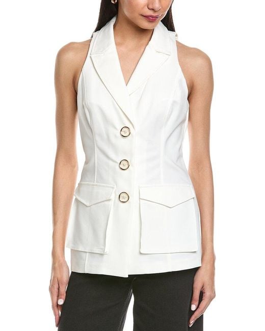Ramy Brook White Lisa Vest