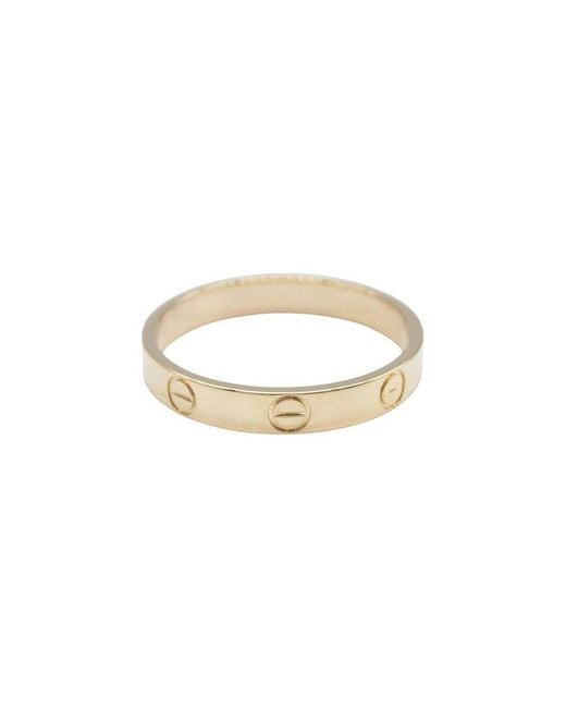 Cartier Metallic 18K Rose Mini Love Ring (Authentic Pre-Loved)