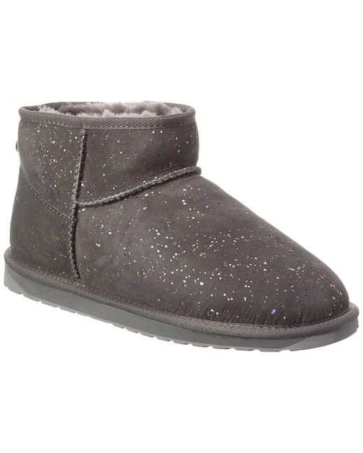 EMU Gray Micro Galaxy Stinger Suede Bootie