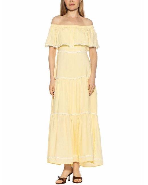 Alexia Admor Yellow Esme A-Line Dress