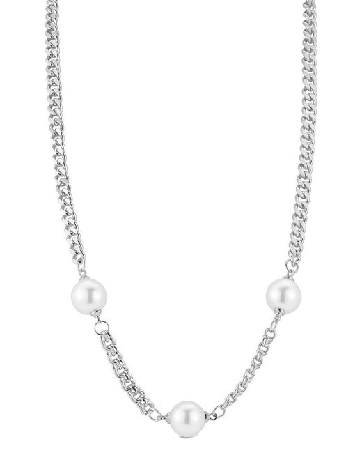 Glaze Jewelry White Station Necklace
