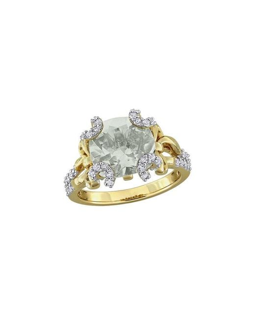 Rina Limor White Plated 4.12 Ct. Tw. Gemstone Ring