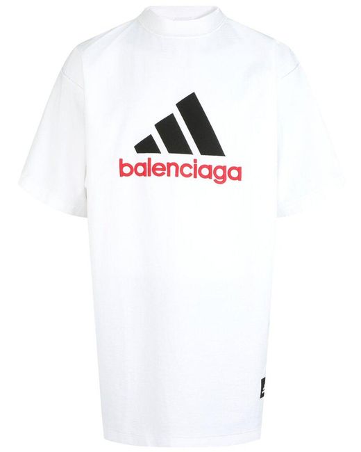 Balenciaga White X Adidas Oversized T Shirt for men