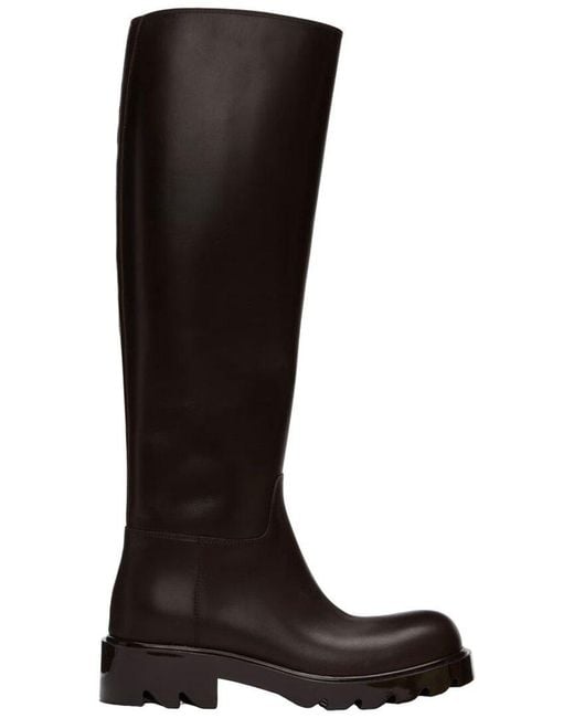 Bottega Veneta Black Strut High Leather Boot