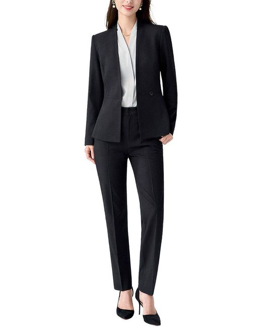 Olivia Taylor Black 2Pc Blazer & Pant Set