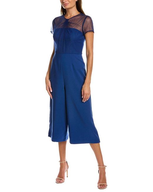 JS Collections Marilyn Palazzo Jumpsuit in Blue | Lyst