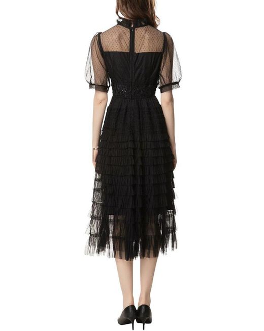 Lanelle Black Midi Dress