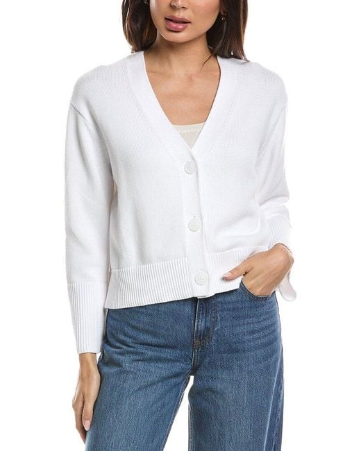 Forte White Wide Sleeve Cardigan