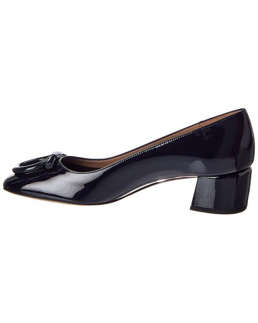 Ferragamo Blue Mara Patent Pump