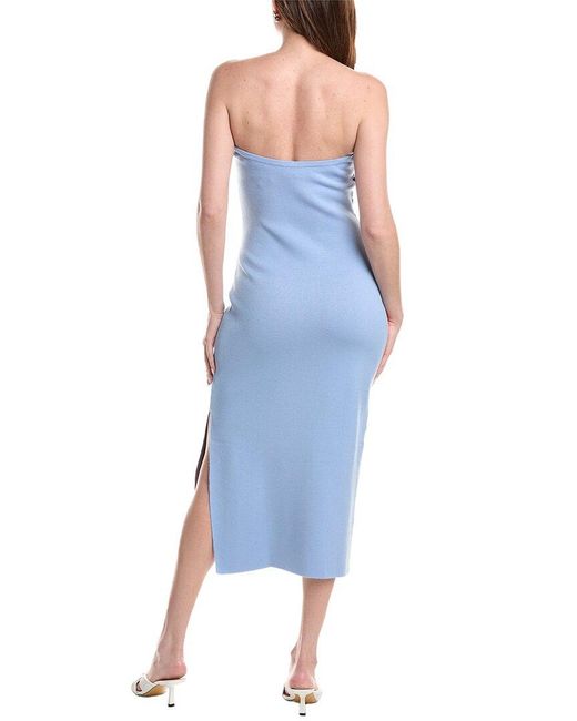 MILLY Blue Simone Floral Midi Dress