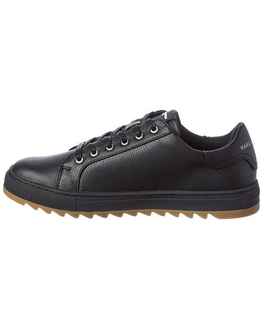 Karl Lagerfeld Black Leather Sneaker for men