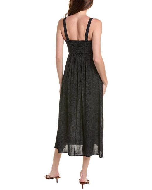 Saltwater Luxe Blue Linen-blend Midi Dress