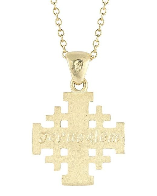 Reiss Metallic 14K 1.33 Ct. Tw. Diamond Jerusalem Cross Necklace