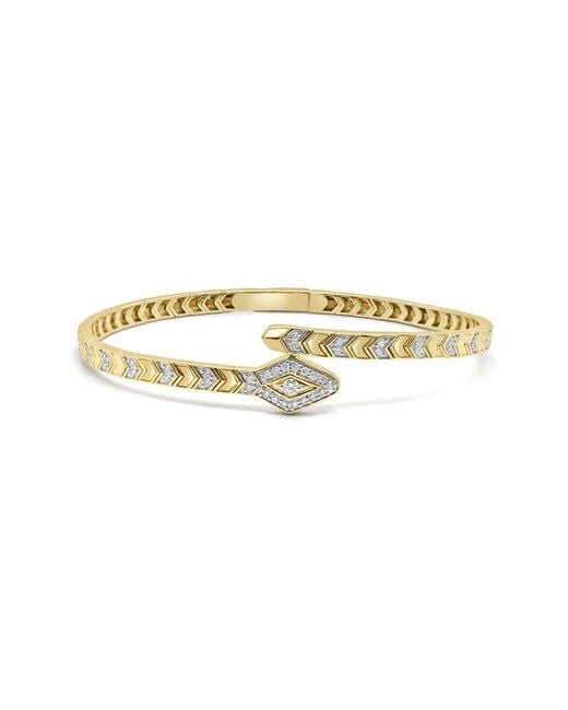Sabrina Designs White 14K 0.69 Ct. Tw. Diamond Snake Stackable Bangle