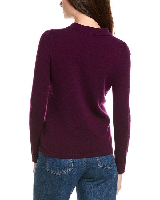 Kier + J Purple Kier + J Wool & Cashmere-Blend Polo Sweater