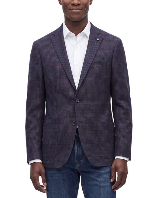 Corneliani Blue Cc Collection Virgin Wool-Blend Blazer for men