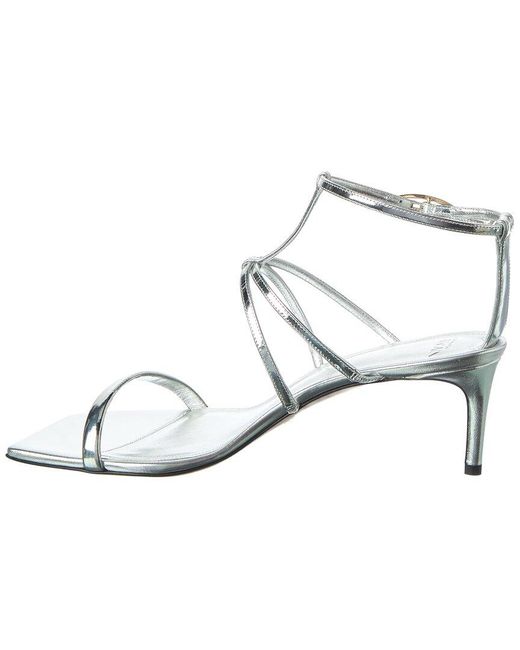 Alexandre Birman Metallic Phoebe 60 Leather Sandal