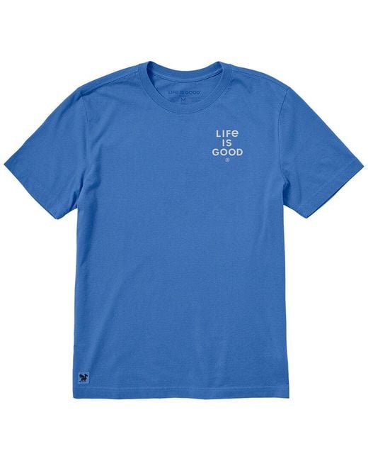 Life Is Good. Blue Crusher Shirt for men