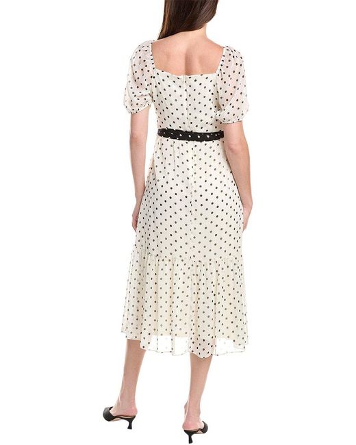 Julia Jordan White Chiffon Midi Dress