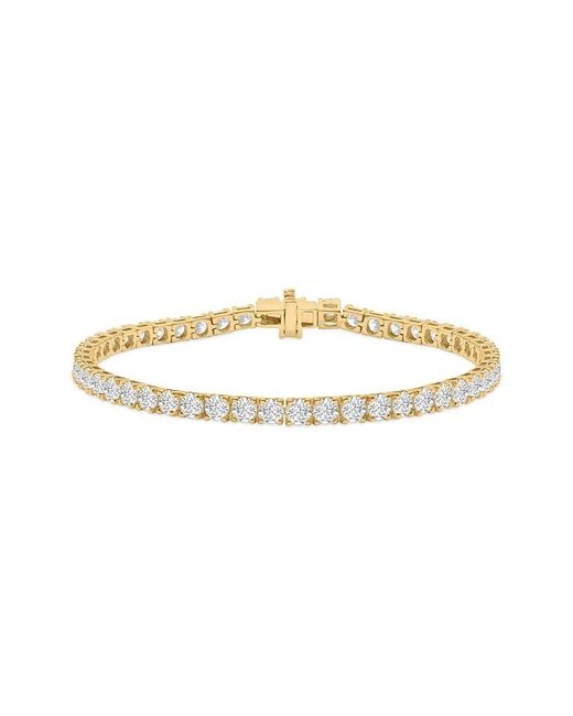 Lab Grown Diamonds Metallic 14K 10.00 Ct. Tw. Lab-Grown Diamond Tennis Bracelet