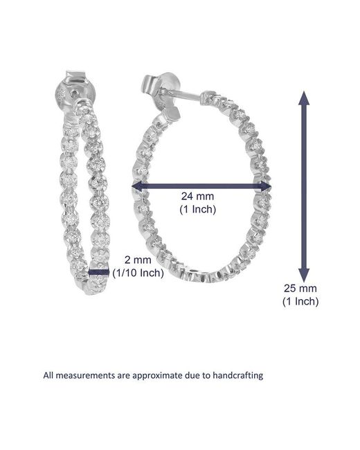 Amairah White 14K 1.00 Ct. Tw. Lab-Grown Diamond Hoops
