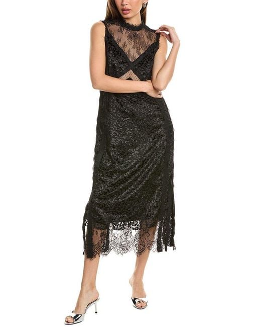 AllSaints Black Mila Leppo Maxi Dress