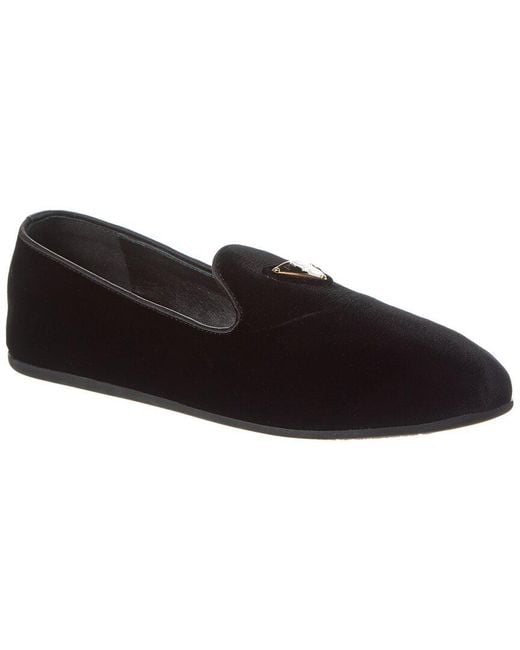 Prada Velvet Loafer in Black Lyst UK