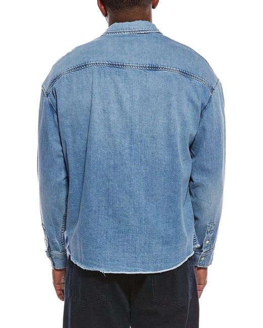 FRAME Blue Relaxed Denim Shirt for men