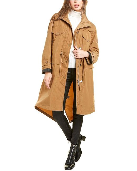 Burberry Detachable Hood Parka in Brown 